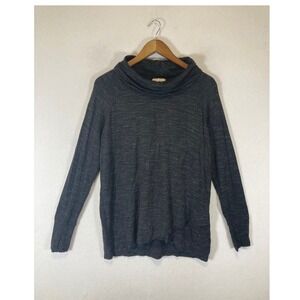 Athleisure Eliane Rose Womens Large Charcoal Cowl Neck Thumbhole Pullover Top